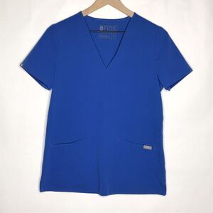 Figs Scrub Top Womens XS Blue Casma Three Pocket Technical Collection Nursing